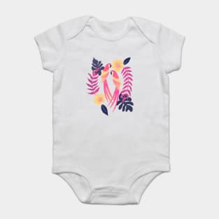 Tropical sunset parrots Baby Bodysuit